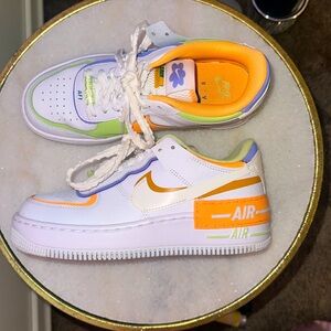 Nike AF1 Women's Shadow DX3718 100 White/ Peach Cream/Cycle Cream